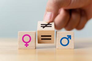 Gender inequality stock image