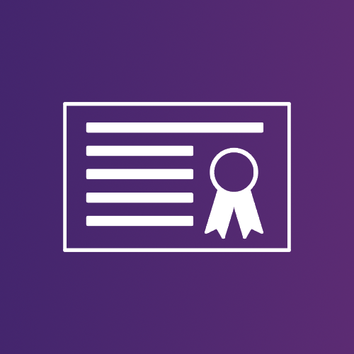 Purple award stock image