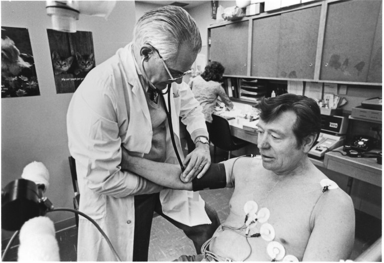Dr. Robert Bruce with patient
