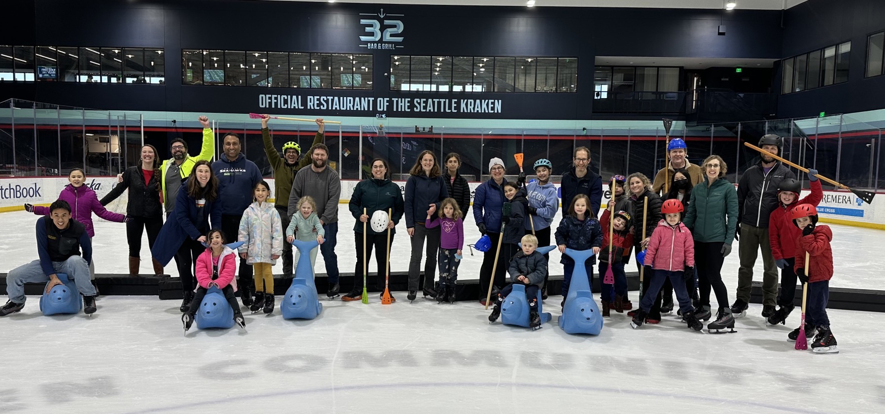 Group at Kraken ice rink