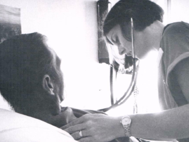 Doctor with a patient with AIDS