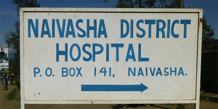 Naivasha District Hospital sign
