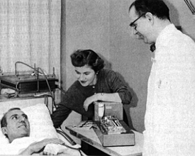 Belding Scribner with patient 
