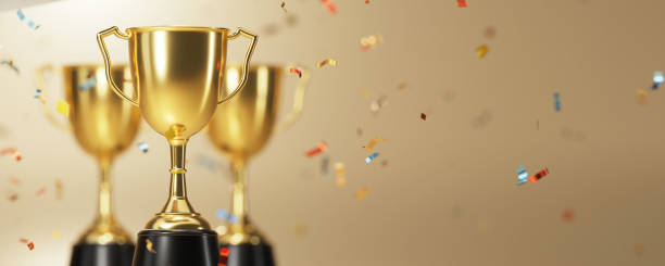 medal and confetti