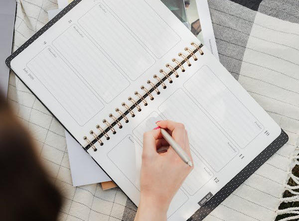 Empty calendar pages