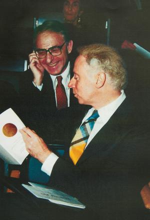 Dr. Joseph Goldstein receiving the nobel prize
